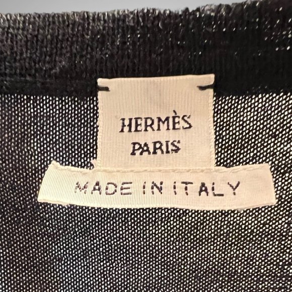 Hermes NWT Womens Cardigan Cashmere Silk EU Size 44 Sweater - Picture 14 of 16
